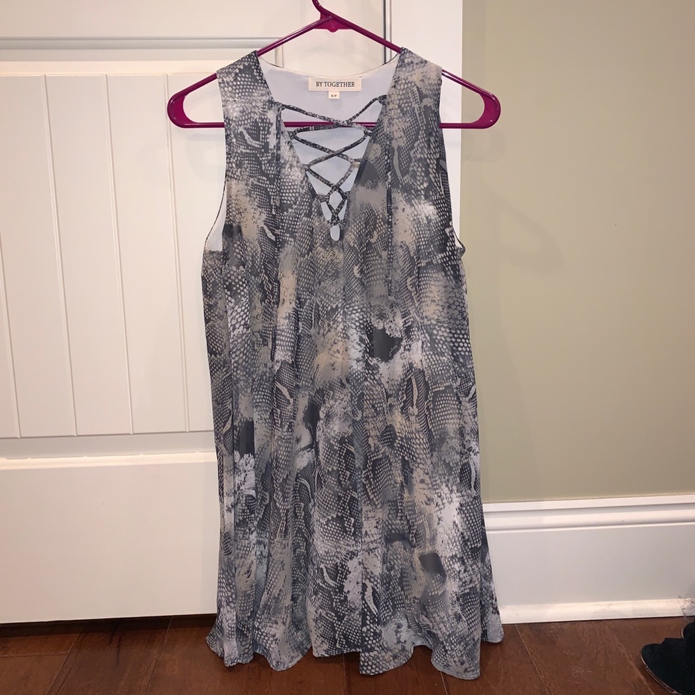 Snakeskin silk dress